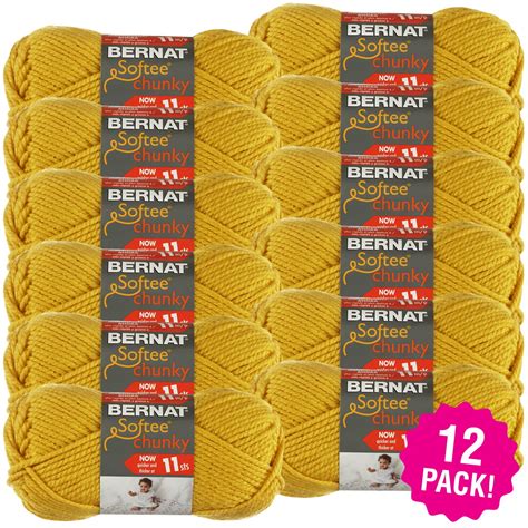 Bernat Softee Chunky Yarn Glowing Gold Multipack Of 12