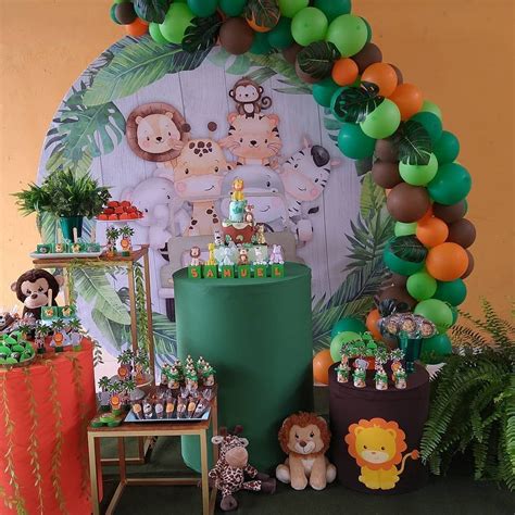 Encontro De Festeiras No Instagram “festa Safari 🦁🐒 Uma Mini Table