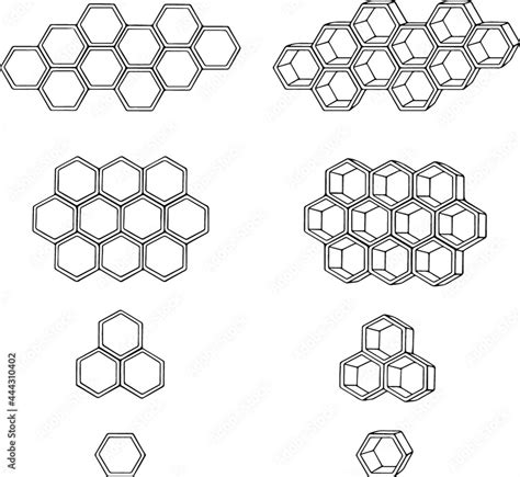 3d Honeycomb Drawing