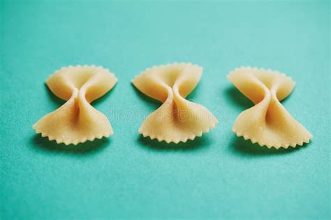 Farfalle Bow Ties Pasta Butterfly Pasta Stock Image Image Of Black