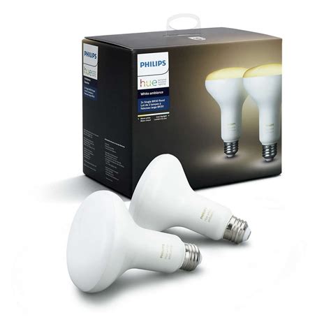 Philips Hue White Ambiance Br30 Smart Light Bulb 65w Led 2 Pack