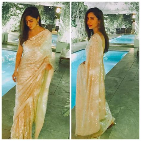 Mahira Khan In White Saree Mahira Khan Dresses Dresses Mahira Khan