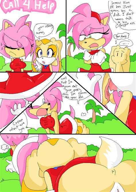 Rule 34 Amy Rose Anus Blue Eyes Breasts Clothing Comic Cream The