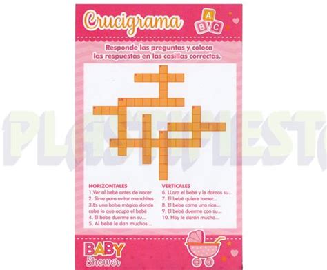 Para este juego para baby shower pide a tus invitados que manden alguna foto de cuando eran bebés (cuanto más pequeños mejor). Juegos Para Baby Shower Crucigrama Con Respuestas ...