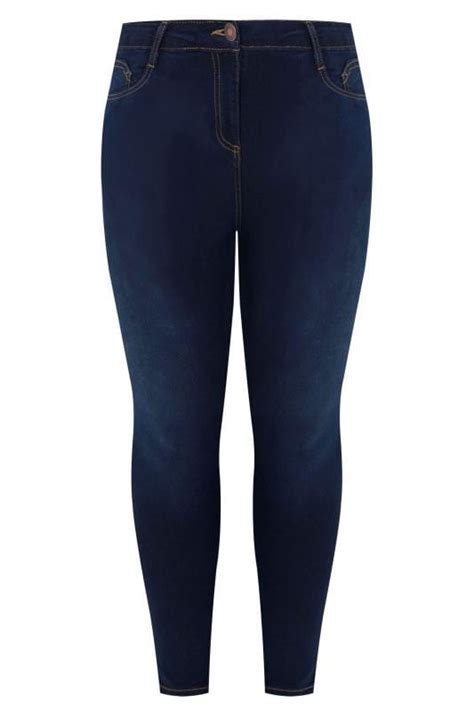Indigo Blue Skinny Stretch Ava Jeans Plus Size 16 To 28