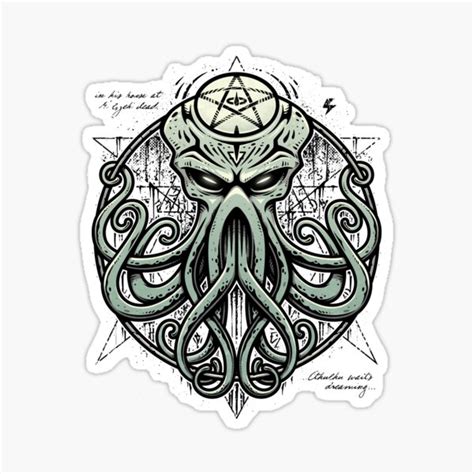 Cthulhu Awakens V1 Sticker For Sale By Studioemeseis Redbubble