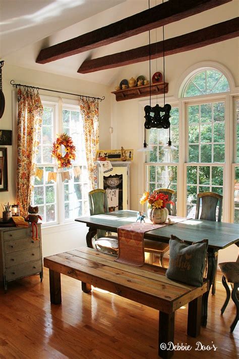 Country Rustic Fall Decorating With Florals And Texture
