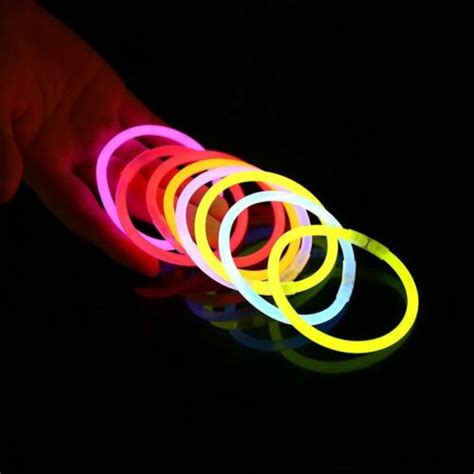 100 Mixed Color Glow Sticks Bracelets Light Party Glowsticks Glow In