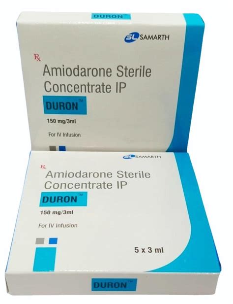 Amiodarone Sterile Concentrate Duron 150mg 3ml At Rs 300pack