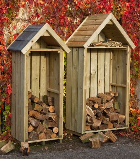 Small Garden Shed With Log Store Garden Design