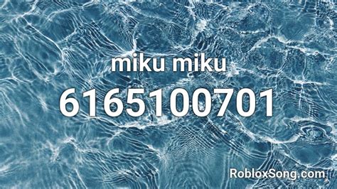 Miku Miku Roblox Id Roblox Music Codes