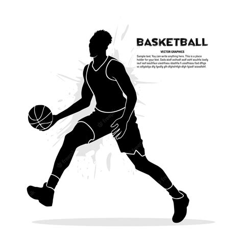 Premium Vector Male Basketball Player Silhouette Holding Ball