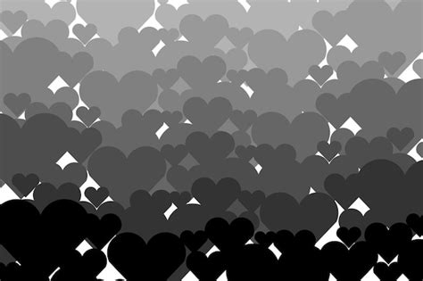 Premium Vector Pattern With Fading Hearts On Isolated White Background