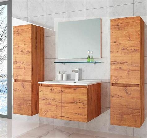Exklusives ambiente im bad mit leonardo glas Badmöbel Set Eiche Badezimmermöbel | Kaufen auf Ricardo