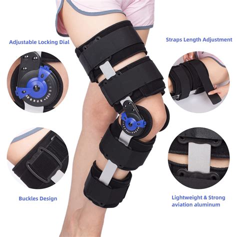 Buy Hinged Knee Brace Rom Post Op Knee Immobilizer Adjustable Knee