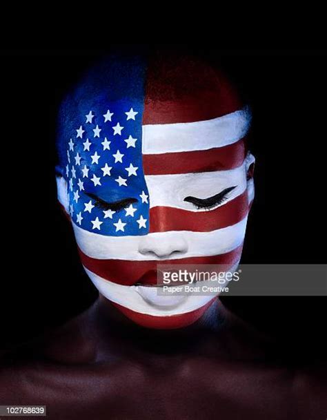 American Flag Face Paint Photos And Premium High Res Pictures Getty