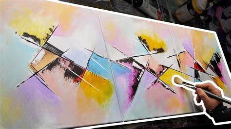 Creation Of An Abstract Acrylic Painting With A Knife Keen Abstract