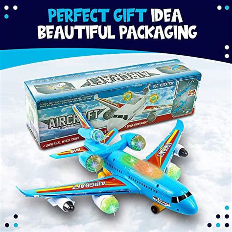 Toysery Airplane Airbus Toy For Kids Bump And Go Action With 360