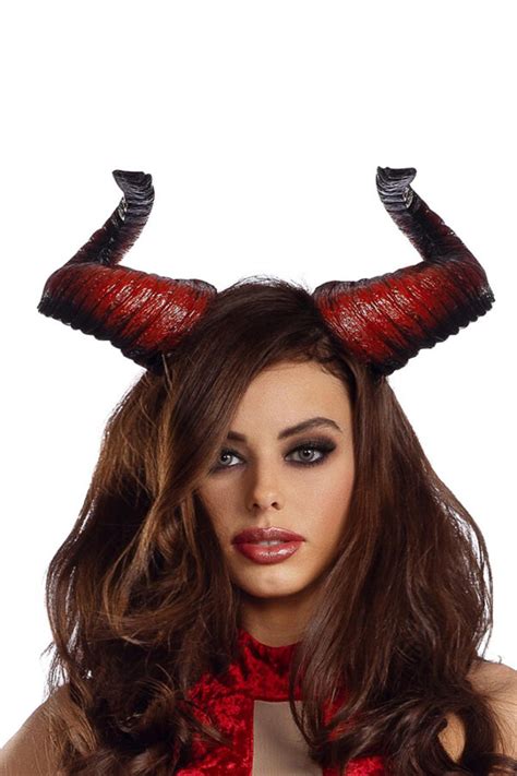 Double Demon Horns Party King Costumes