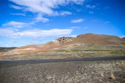 The Volcanic Landscape Around Leirhnjukur Volcano In Iceland Sulphur