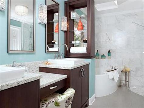 Blue bathroom with red accents blue bathroom wallpaper ideas blue bathroom with wainscoting gallery blue bathroom with gray flooring blue bathroom waste basket blue blue bathroom ideas. Blue Bathroom Ideas and Decor with Pictures | HGTV