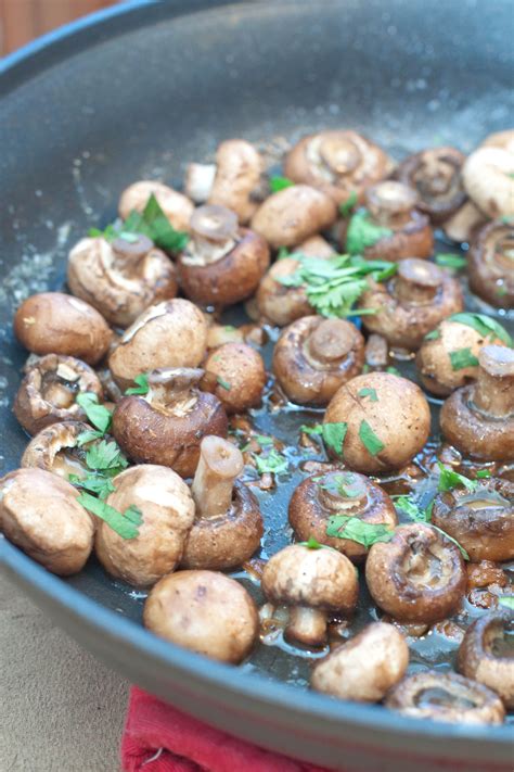 Baby Bella Mushrooms Are Sauteed With Loads Of Garlic And Butter To