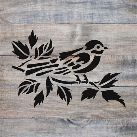 Bird On Branch Stencil Reusable Diy Craft Stencils Of A Bird On