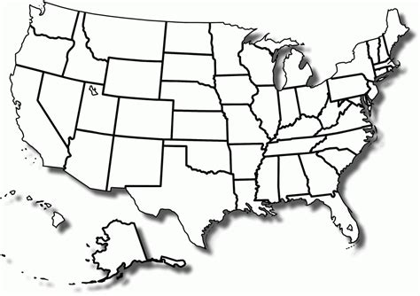 Blank Us Map Printable Pdf United States Outline Map Free Printable