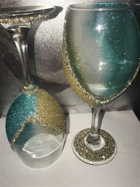 Ombre Glitter Wine Glass Glitter Wine Glass Glitter Wine Glasses Glitter Wine