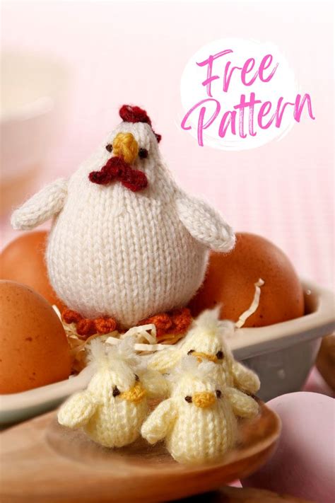 FREE KNITTING PATTERN Babe Hen And Her Chicks Knitting Patterns