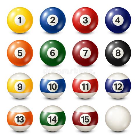 Billiardpool Balls Collection For Snooker Transparent Background