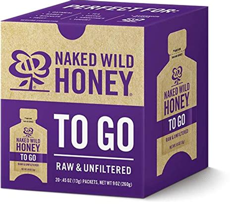 Naked Wild Honey To Go Net Wt 9 Oz 20 Packets 045 Oz Each New