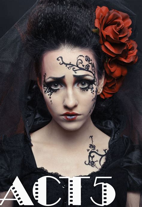 Tim Burton Inspired Makeup Corpse Bride Halloween Carnival Halloween