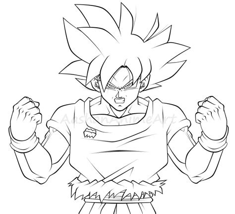 私はaashan Slots 3 10 On Twitter Goku Ultra Instinct Line Art