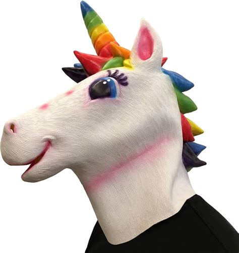 Unicorn Head Latex Masks Full Face Lovely Color Horse Mask