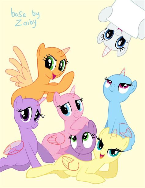 Mlp Group Base By Zoiby On Deviantart Drawing Base Mlp My Little