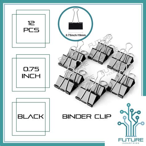 Binder Clip Fold Back Clip 24mm 1 Inches 19mm 075 Inches Office
