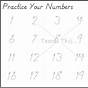 Practice Writing Numbers 1 10