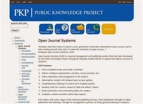 Create Open Access Source Journals With Open Journal System Ojs