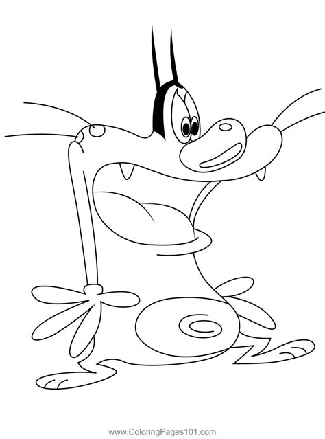 Oggy Cannot Believe Coloring Page Printable Coloring Pages Coloring