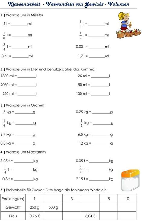 Maßeinheiten Tabelle Zum Ausdrucken Grundschule Anita Randall