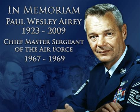Af Mourns The Loss Of First Chief Master Sergeant Of The Air Force