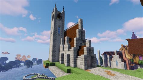 Minecraft How To Build A Medieval Church Church Tutorial Part 1 Images