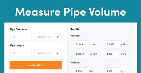 It's also possible if you don't know any of the above dimensions but you do have a drawing of the circle. Pipe Volume Calculator | Volume, Diameter, Weight