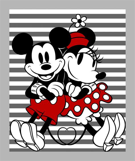 Sc Disney Mickey And Minnie 68160 Mickey And Minnie Stripe Panel