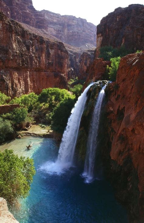 Havasu Falls On The Supai Indian Reservation Arizona Wanna Backpack