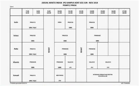 Jadwal perkuliahan semester ganjil ta. Purnama Ungu: Jadual Sem depan dah keluar..