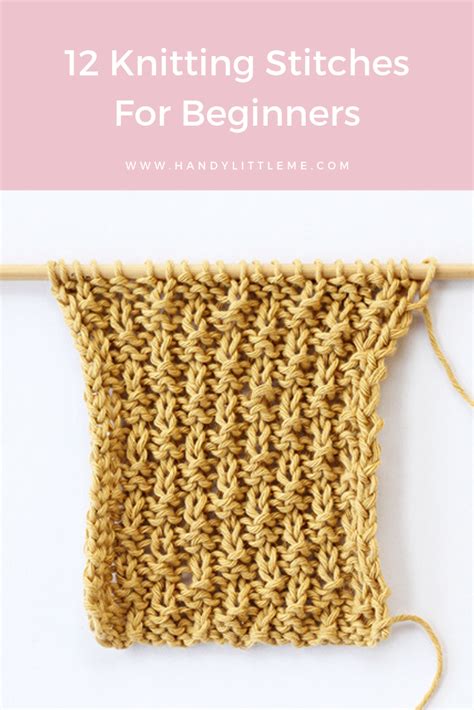 12 Simple Knitting Stitches For Beginners Knitting Basics Knitting