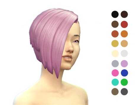 The Sims Resource Half Shaven Hair