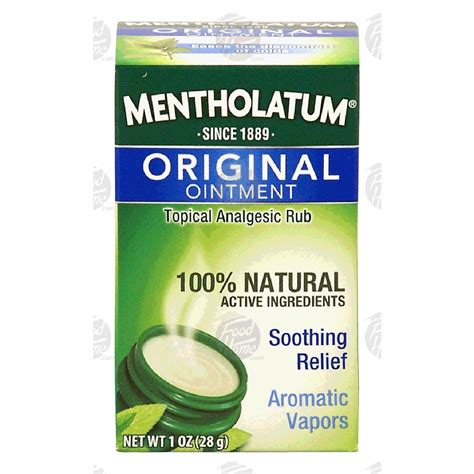 Mentholatum Original Ointment Topical Analgesic Rub Aromatic Vap Oz